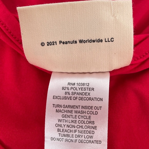 Peanuts Snoopy Ice Cream Pajama Set, Red, Blue - Picture 8 of 14